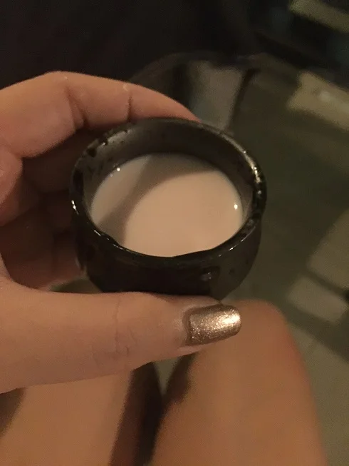 Happy End German Unicorn Milk Liqueur served as a shot