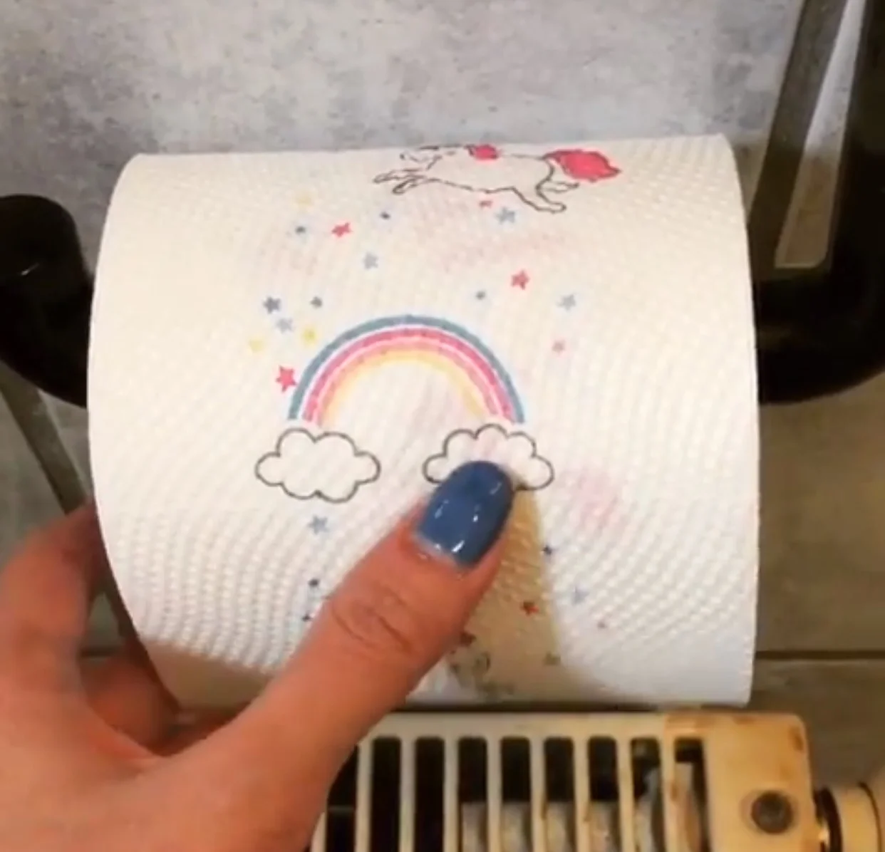 Unicorn-themed toilet paper