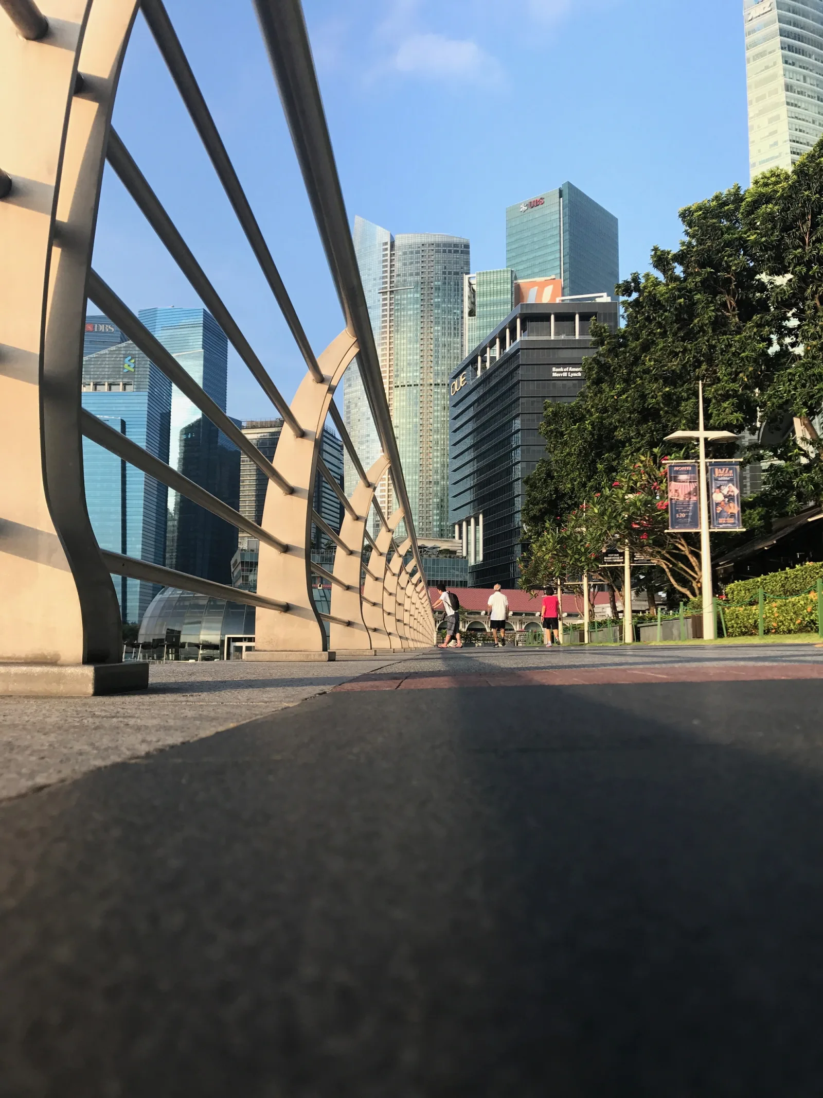 A low waterfront view of the Singapore CBD