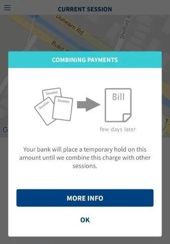 Combined billing in the Parking.sg app
