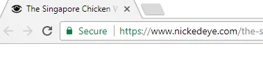 Example of a secure HTTPS website indicator