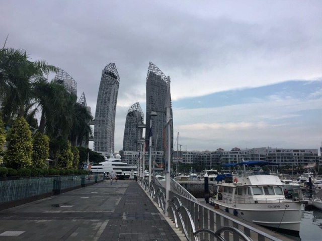 keppel reflections from harbour