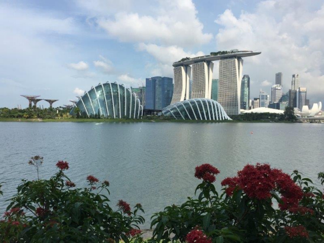 marina bay view from marina east