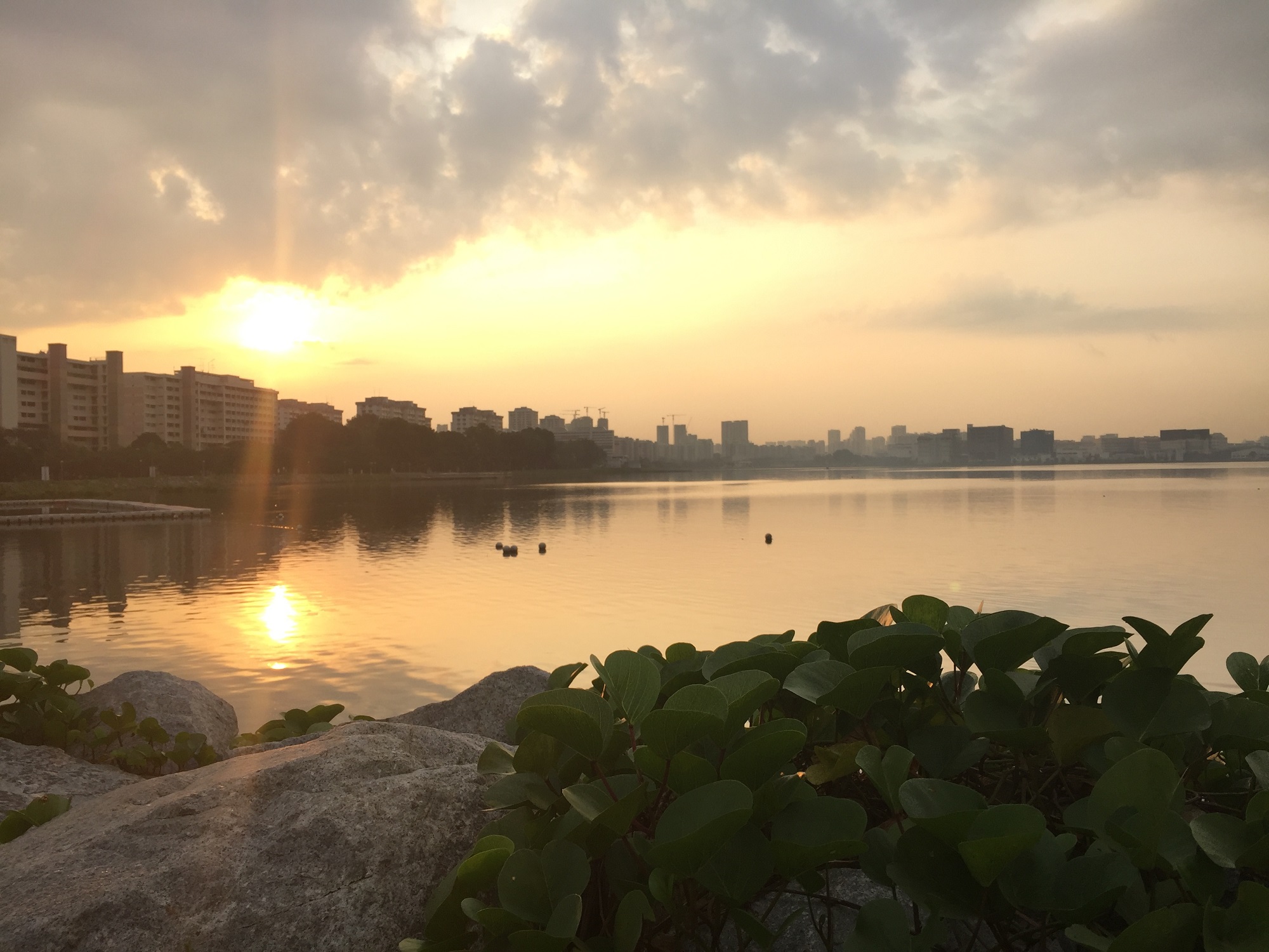 Good sunrise at the reservoir